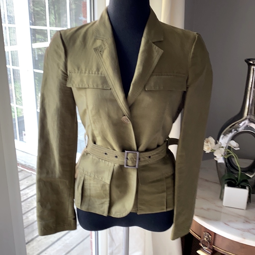 🇮🇹EMPORIO ARMANI LINEN SILK SAFARI JACKET
